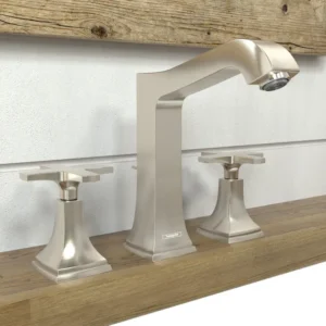 Hansgrohe Metropol Classic Widespread Faucet 160 with Cross Handles and Pop-Up Drain, 1.2 GPM in Brushed Bronze