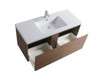 Odde 48" Walnut Vanity With White Interated Sink - Image 2
