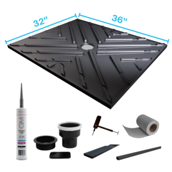 QM Invisible Shower Tray 32"x36"