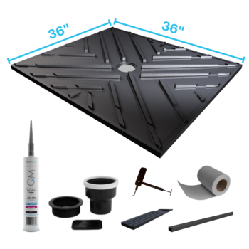 QM Invisible Shower Tray 36"x36"