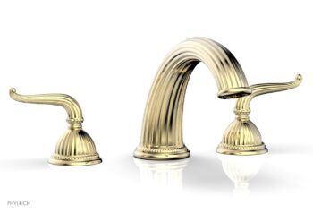 Phylrich GEORGIAN & BARCELONA Deck Tub Set - Lever Handles K1141P - Polished Brass Uncoated