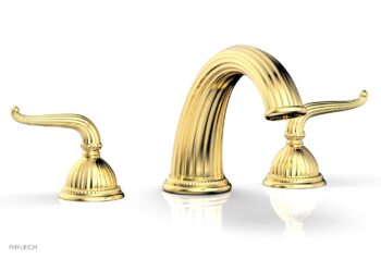 Phylrich GEORGIAN & BARCELONA Deck Tub Set - Lever Handles K1141P - Polished Gold