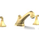 Phylrich LE VERRE & LA CROSSE Deck Tub Set - Lever Handles K1170V - Burnished Gold