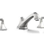 Phylrich LE VERRE & LA CROSSE Deck Tub Set - Lever Handles K1170V - Satin Chrome