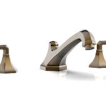 Phylrich LE VERRE & LA CROSSE Deck Tub Set - Lever Handles K1170V - Antique Brass