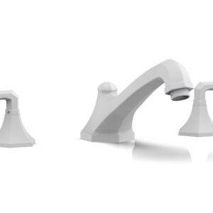Phylrich LE VERRE & LA CROSSE Deck Tub Set – Lever Handles K1170V – Satin White