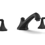 Phylrich LE VERRE & LA CROSSE Deck Tub Set - Lever Handles K1170V - Matte Black