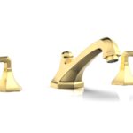 Phylrich LE VERRE & LA CROSSE Deck Tub Set - Lever Handles K1170V - Satin Gold