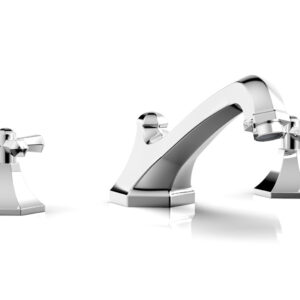 Phylrich LE VERRE & LA CROSSE Deck Tub Set – Cross Handles K1171V – Polished Chrome