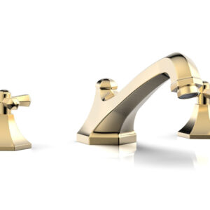 Phylrich LE VERRE & LA CROSSE Deck Tub Set – Cross Handles K1171V – Satin Brass