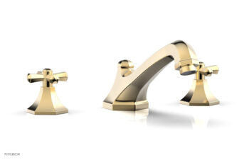 Phylrich LE VERRE & LA CROSSE Deck Tub Set - Cross Handles K1171V - Satin Brass