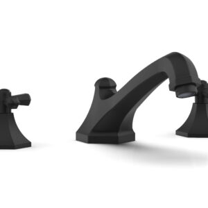 Phylrich LE VERRE & LA CROSSE Deck Tub Set – Cross Handles K1171V – Matte Black