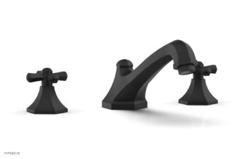 Phylrich LE VERRE & LA CROSSE Deck Tub Set - Cross Handles K1171V - Matte Black