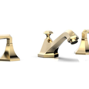 Phylrich LE VERRE & LA CROSSE Widespread Faucet – Lever Handles K170 – Satin Brass