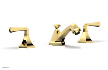 Phylrich LE VERRE & LA CROSSE Widespread Faucet - Lever Handles K170 - Polished Gold