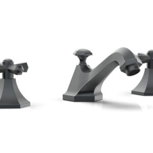 Phylrich LE VERRE & LA CROSSE Widespread Faucet – Cross Handles K171 – Gun Metal