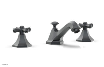 Phylrich LE VERRE & LA CROSSE Widespread Faucet - Cross Handles K171 - Gun Metal