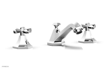 Phylrich LE VERRE & LA CROSSE Widespread Faucet - Cross Handles K171 - Polished Chrome
