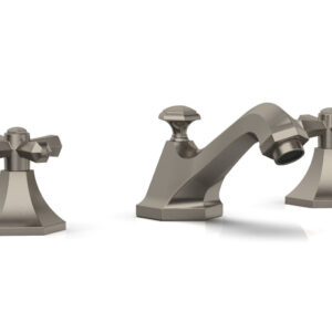 Phylrich LE VERRE & LA CROSSE Widespread Faucet – Cross Handles K171 – Pewter