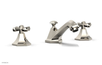 Phylrich LE VERRE & LA CROSSE Widespread Faucet - Cross Handles K171 - Polished Nickel
