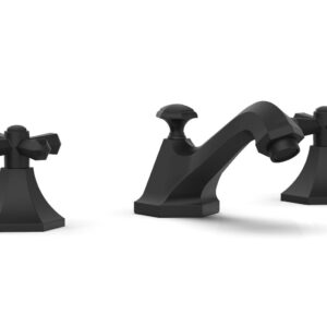 Phylrich LE VERRE & LA CROSSE Widespread Faucet – Cross Handles K171 – Matte Black