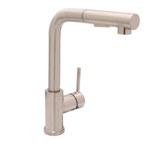 Huntington Brass Euro Pull-Out Kitchen Faucet In Satin Nickel