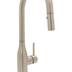 Huntington Brass Rise Kitchen Faucet In Pvd Satin Nickel