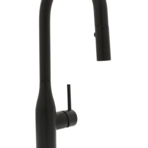 Huntington Brass Rise Kitchen Faucet In Matte Black
