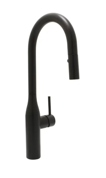 Huntington Brass Rise Kitchen Faucet In Matte Black