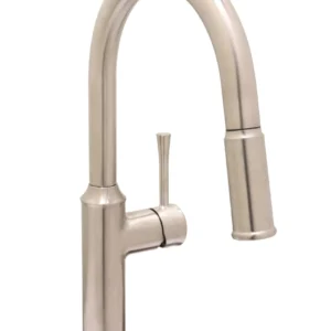 Huntington Brass Albany Single Hole Pull-Down Kitchen Faucet In Pvd Satin Nickel