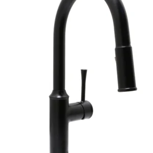 Huntington Brass Albany Single Hole Pull-Down Kitchen Faucet In Matte Black