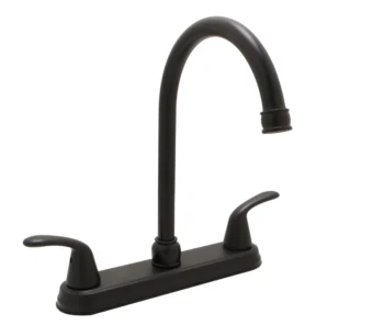 Huntington Brass Trend 8" 2-Hdls Kitchen Faucet In Matte Black