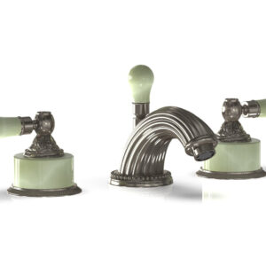 Phylrich VERSAILLES Widespread Faucet – Green Onyx K240 – Pewter