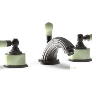Phylrich VERSAILLES Widespread Faucet – Green Onyx K240 – Oil Rubbed Bronze