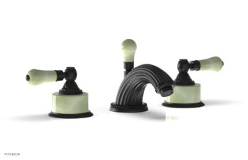 Phylrich VERSAILLES Widespread Faucet - Green Onyx K240 - Matte Black