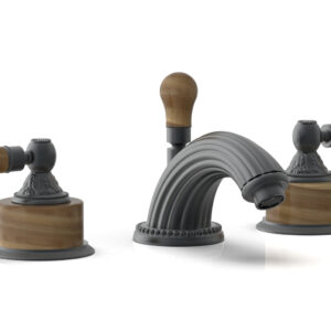 Phylrich VERSAILLES Widespread Faucet – Montaione Brown Onyx K241 – Gun Metal