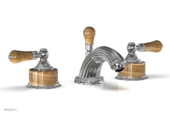 Phylrich VERSAILLES Widespread Faucet - Montaione Brown Onyx K241 - Polished Chrome