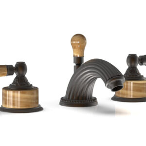 Phylrich VERSAILLES Widespread Faucet – Montaione Brown Onyx K241 – Oil Rubbed Bronze
