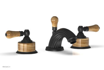 Phylrich VERSAILLES Widespread Faucet - Montaione Brown Onyx K241 - Matte Black