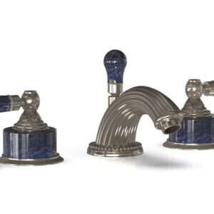 Phylrich VERSAILLES Widespread Faucet – Bleu Sodalite K242 – Pewter