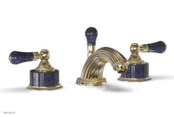 Phylrich VERSAILLES Widespread Faucet - Bleu Sodalite K242 - Satin Brass