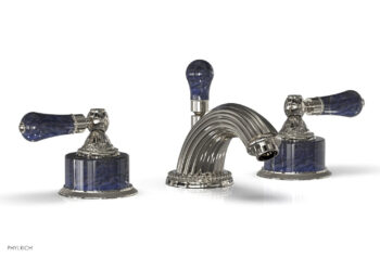 Phylrich VERSAILLES Widespread Faucet - Bleu Sodalite K242 - Polished Nickel