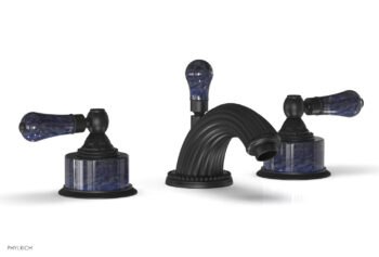 Phylrich VERSAILLES Widespread Faucet - Bleu Sodalite K242 - Matte Black