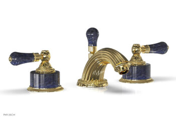 Phylrich VERSAILLES Widespread Faucet - Bleu Sodalite K242 - Polished Gold