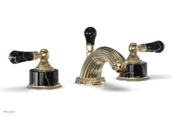 Phylrich VERSAILLES Widespread Faucet - Frienze Black Onyx K244 - Satin Brass