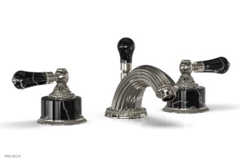 Phylrich VERSAILLES Widespread Faucet - Frienze Black Onyx K244 - Polished Nickel