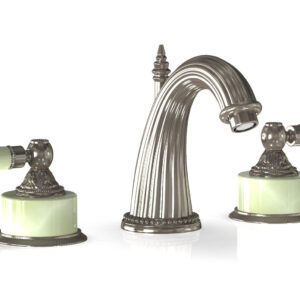 Phylrich VERSAILLES Widespread Faucet – Green Onyx K330 – Pewter