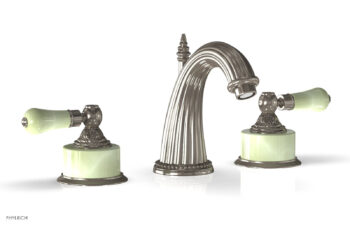 Phylrich VERSAILLES Widespread Faucet - Green Onyx K330 - Pewter