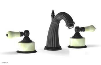 Phylrich VERSAILLES Widespread Faucet - Green Onyx K330 - Matte Black