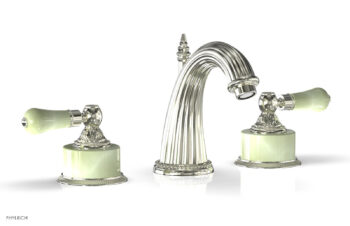Phylrich VERSAILLES Widespread Faucet - Green Onyx K330 - Satin Nickel